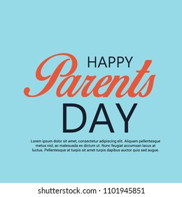 Vector illustration of a Background for Happy Parents Day.