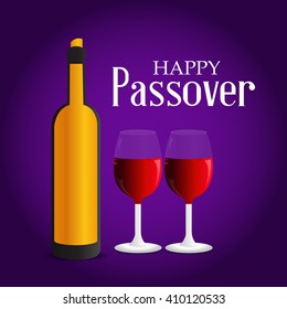 Vector illustration of a background for happy passover.