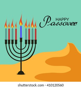 Vector illustration of a background for happy passover.