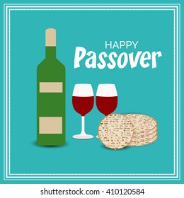 Vector illustration of a background for happy passover.