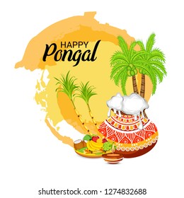 Happy Pongal Concept Decorative Ox Character Stock Vector (Royalty Free ...