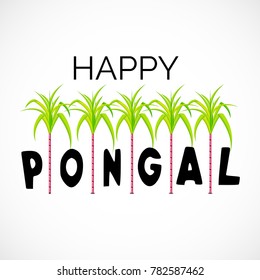 Vector illustration of a background for Happy Pongal religious traditional festival.