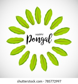 Vector illustration of a background for Happy Pongal religious traditional festival.