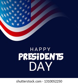 Vector illustration of a background for Happy Presidents Day.