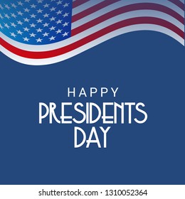Vector illustration of a background for Happy Presidents Day.