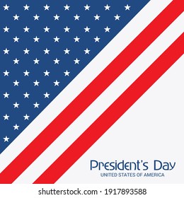 Vector illustration of a background for Happy Presidents Day.