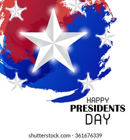 Vector illustration of a background for Happy Presidents Day.