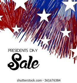 Vector illustration of a background for Happy Presidents Day Sale.