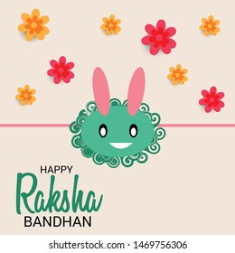  Vector illustration of a Background for Happy Raksha Bandhan Indian festival of sisters and brothers. 