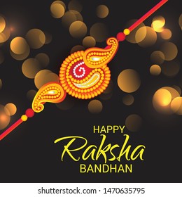 Vector illustration of a Background for Happy Raksha Bandhan Indian festival of sisters and brothers. 