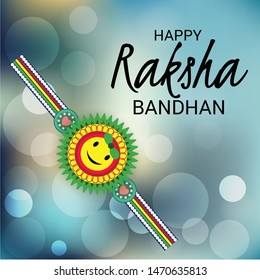 Vector illustration of a Background for Happy Raksha Bandhan Indian festival of sisters and brothers. 