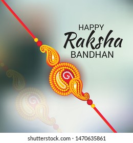 Vector illustration of a Background for Happy Raksha Bandhan Indian festival of sisters and brothers. 
