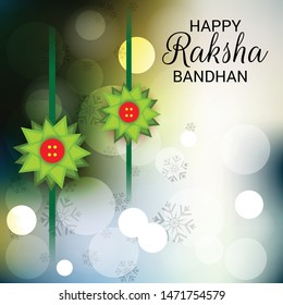 Vector illustration of a Background for Happy Raksha Bandhan Indian festival of sisters and brothers. 