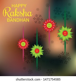Vector illustration of a Background for Happy Raksha Bandhan Indian festival of sisters and brothers. 