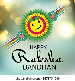 Vector illustration of a Background for Happy Raksha Bandhan Indian festival of sisters and brothers. 