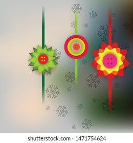 Vector illustration of a Background for Happy Raksha Bandhan Indian festival of sisters and brothers. 