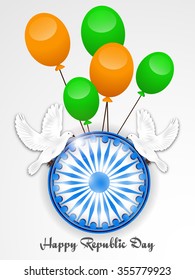 Vector illustration of a background for Happy Republic Day.