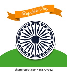 Vector illustration of a background for Happy Republic Day.