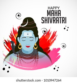 Vector illustration of a Background for Happy Shivratri, birth day of god shankar.