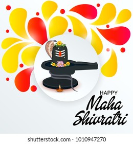 Vector illustration of a Background for Happy Shivratri, birth day of god shankar.