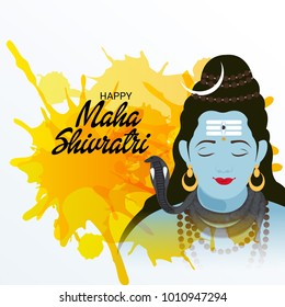 Vector illustration of a Background for Happy Shivratri, birth day of god shankar.