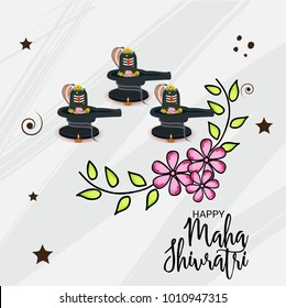 Vector illustration of a Background for Happy Shivratri, birth day of god shankar.