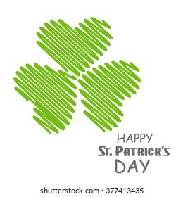 Vector illustration of a background for Happy St. Patrick's Day with Leaves.