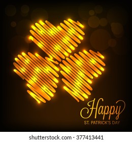 Vector illustration of a background for Happy St. Patrick's Day with Leaves.
