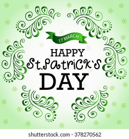 Vector illustration of a background for Happy St. Patrick's Day.