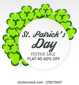 Vector illustration of a background for Happy St. Patrick's Day.