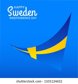 Vector illustration of a Background for Happy Sweden Independence Day.