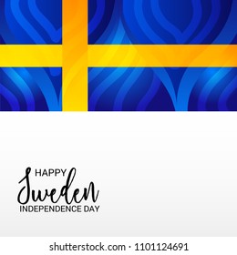 Vector illustration of a Background for Happy Sweden Independence Day.