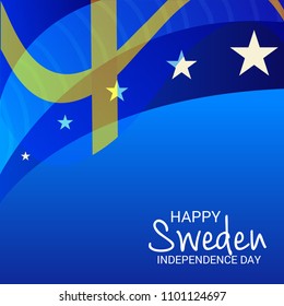 Vector illustration of a Background for Happy Sweden Independence Day.