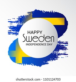 Vector illustration of a Background for Happy Sweden Independence Day.