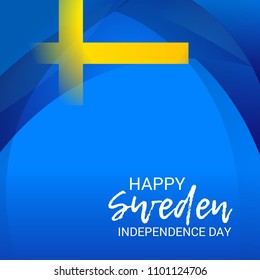 Vector illustration of a Background for Happy Sweden Independence Day.