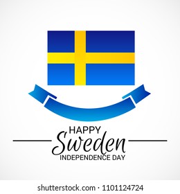 Vector illustration of a Background for Happy Sweden Independence Day.
