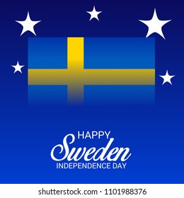 Vector illustration of a Background for Happy Sweden Independence Day.