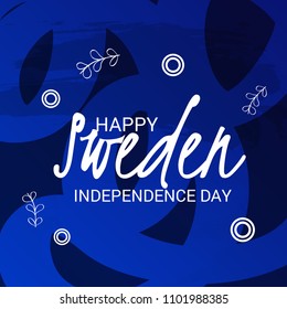 Vector illustration of a Background for Happy Sweden Independence Day.
