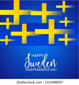 Vector illustration of a Background for Happy Sweden Independence Day.