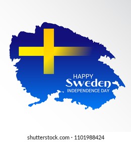 Vector illustration of a Background for Happy Sweden Independence Day.