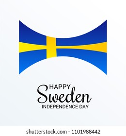 Vector illustration of a Background for Happy Sweden Independence Day.