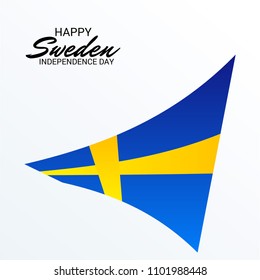 Vector illustration of a Background for Happy Sweden Independence Day.