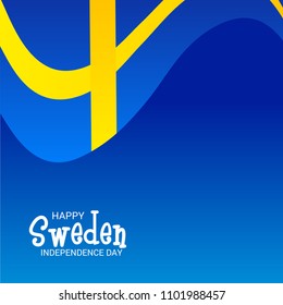 Vector illustration of a Background for Happy Sweden Independence Day.