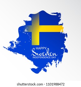Vector illustration of a Background for Happy Sweden Independence Day.
