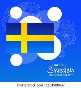 Vector illustration of a Background for Happy Sweden Independence Day.