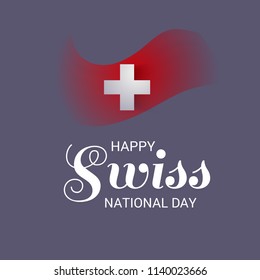 Vector illustration of a Background for Happy Swiss National Day.