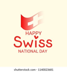 Vector illustration of a Background for Happy Swiss National Day.