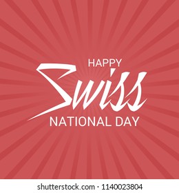 Vector illustration of a Background for Happy Swiss National Day.