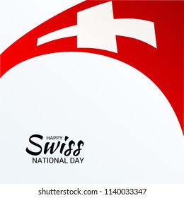 Vector illustration of a Background for Happy Swiss National Day.