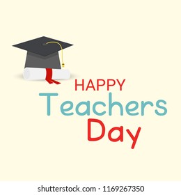 Vector illustration of a Background for Happy Teacher's Day.